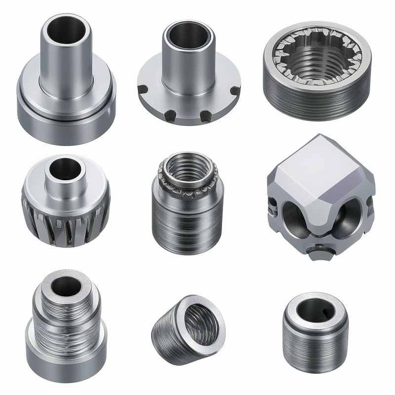 Custom CNC Machining Service for Aluminum Stainless Steel Parts with 100% Inspection and ±0.001~±0.01mm Tolerance
